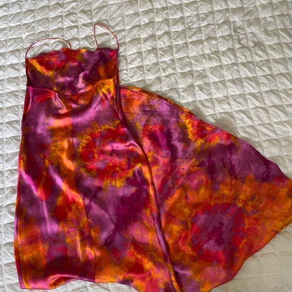 Ronny Kobo Collection Capri 100% Silk Spaghetti Strap Slip Dress - Picture 12 of 14